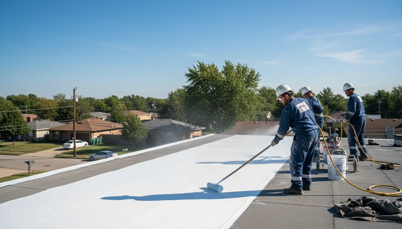 Commercial roof coating in Lahoma, OK near me